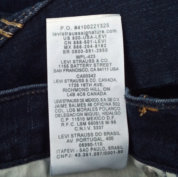 Levi Strauss Curvy Bootcut Signiture Dark Wash Blue Jeans Y2K Early 2000's 4M - Picture 15 of 16